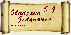 Slađana Gidanović vizit kartica
